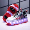 Zapatos con Ruedas Invisibles para Niños con Ocho Ruedas, Patines Transformables que se Iluminan, Patines de Juguete de Cuatro Ruedas para Niñas, Zapatos Deportivos para Niños