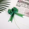 Fita de Embalagem para Presente Transfronteiriça de 3cm, Cor Lisa com Impressão em Um Lado, Fita Elegante Puxada à Mão para Decoração de Carro de Natal, Festas e Casamentos, e Laços