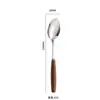 Juego de cubiertos de madera estilo retro ins coreano para uso doméstico, incluye palillos, cuchillo, tenedor y cuchara, cuchara para arroz, cuchara para sopa y cuchara para café