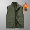 [Uso por ambos lados] chaleco con forro polar para exteriores de secado rápido para hombre delgado chaleco de trabajo chaleco para pesca fotografía chaleco chaleco talla grande