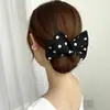Twister de Cabelo Giratório de Bolinhas Preguiçoso Clipe Mágico de Torcer Acessório de Cabelo Laço Artefato de Cabeça Redonda Faixa de Cabelo Estampada
