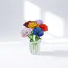 Flores pequeñas artificiales de cristal, calas, rosas, lirios, peonías y pájaros, juego de adorno de flores eternas, regalos extranjeros transfronterizos
