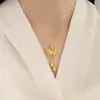 Collar Colgante Borla Mariposa de Seda para Mujer Nuevo Diseño Hueco Chino Cadena para Clavícula Mariposa Campana Regalo para Novia