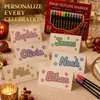 ¡Guau, tarjeta de Navidad DIY de bolígrafo de doble línea de 12 colores, juego de bolígrafos de colores fantasía con purpurina metálica, marcador para diario de estudiante