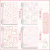 Lindo Gato y Perro Enamorados Cuaderno de Hojas Sueltas A5, Cuaderno Desmontable de Aspecto Elegante, Cuaderno de Espiral para Estudiantes, Bloc de Notas para Niñas