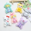 Gato Lindo de Dibujos Animados Travesti Accesorios de Resina Hechos a Mano DIY Pegamento de Crema Cadena para Teléfono Móvil Llavero Imanes para Refrigerador Accesorios