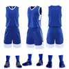 Venta al por mayor de uniformes de baloncesto para fabricantes en stock impresión más número estudiantes de primaria secundaria universidad secado rápido transpirables uniformes de entrenamiento de baloncesto