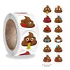 Adesivos Divertidos de Cocô em Rolo, Etiquetas Adesivas Cartoon, Adesivos de Recompensa para Crianças, Adesivos Decorativos para Diários