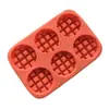 Molde de silicone redondo para waffle, tigela para bolo, pudim, desenho animado, mousse, gelatina de leite, resistente a altas temperaturas, boneco de gesso, base branca