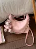 Bolso de mano de alta gama con estampado de lichi, moderno, casual y versátil para llevar al hombro o cruzado, elegante, fresco, dulce y adecuado para ir al trabajo