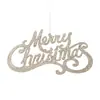 Decorações de árvore de Natal, enfeites de letras douradas em folha de ouro "Merry Christmas", decorações de feriado transfronteiriças