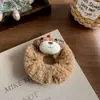 Nuevo Oso de Lana de Cordero Pinza para el Pelo Dibujo Scrunchie Dulce Accesorio para el Cabello de Niña Goma para el Cabello que no daña Pinza para el Cabello Accesorio para el Cabello