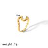Anillo Abierto Ajustable de Acero de Titanio con Ola para Mujer, Nicho de Alta Gama, Estilo Lujo Ligero, Personalizado de Acero Inoxidable, Anillo Combinable