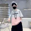 Camisetas de Verano para Niños de Algodón Puro de Manga Corta, Estilo Nuevo, Tie-Dye Degradado Elegante, Versátiles, de Media Manga