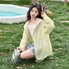 Roupas de Proteção Solar para Meninas Verão Estilo Fino 2026 Nova Jaqueta com Capuz de Proteção Solar Laço Roupa de Verão Roupa para a Pele
