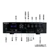 Amplificador de 5 Canales Amplificador para el Hogar Amplificador de Karaoke Transformador en Anillo Alta Potencia con Ranura para Tarjeta Control Remoto Amplificador Bluetooth