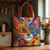 2026 Estación Independiente Transfronteriza Amazon Nuevo Estampado Digital Bolso Tote Acolchado Bordado para Viajes Cotidianos Casual Bolsa de Algodón