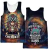 Venta Caliente Transfronteriza Moda Masculina Top Distintivo Estampado Digital 3D Indio Chaleco de Verano Cuello Redondo Personalizado