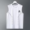 Chaleco de Manga Corta de Seda de Hielo de Marca de Moda de Secado Rápido para Hombre Verano Ropa de Hombre Chaleco Delgado Holgado Talla Grande Camiseta Ropa de Hombre
