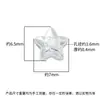 Cuentas Separadoras de Estrella de la Suerte de Plata Lisa Plata de Ley S925 Estrella de Cinco Puntas de Plata Lisa Cuentas de Plata Cuerda de Cuentas DIY Accesorios de Estrella de Plata