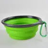 Fabricantes de fonte tigela dobrável de silicone tigela para beber ao ar livre tigela portátil para cachorro suprimentos de viagem para água potável tigela de comida para cachorro
