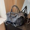 Bolso bandolera de tela esmerilada de gran capacidad para mujer, bolso de viaje portátil a la moda, bolso de viaje para mujer.