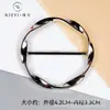 Hebilla de Esquina de Metal de Gama Alta Anillo Japonés de Perla Hebilla de Pañuelo de Seda para Cintura Nudo en el Dobladillo de Camiseta Camisa Cortavientos Cintura Fija