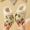 Pantuflas de Algodón para Niños Engrosadas para Prevenir el Frío y Mantener Calientes para Niños y Niñas Lindas de Dibujos Animados Pantuflas de Algodón Base Suave Antideslizantes