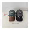 Gorra de Béisbol Vaquera Lavada Estilo Coreano para Niños, Unisex con Letras Bordadas, Gorra de Mezclilla de Alta Calidad para Todas las Estaciones
