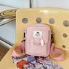 Bolsa Pequena de Ombro Estilo Japonês Fofa Estudante Menina Fresca Estampada Bolsa Pequena de Ombro Compras Casual Bolsa Feminina Bolsa de Ombro Transversal Bolsa para Celular