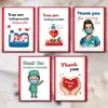 Nuevo producto transfronterizo: 1 Tarjeta de Agradecimiento Grande con Sobre, un Regalo que Calienta el Corazón para Trabajadores de la Salud