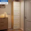 Gabinete pequeño de almacenamiento Gabinete de almacenamiento de pared para sala de estar, dormitorio con puerta Gabinete de pared pequeño y estrecho Estante de almacenamiento de piso