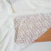 Tela de Cortina Blanca con Adorno de Encaje de Malla Fondo para Fotografía de Bodas Falda para Mesa de Comedor Tela para Ropa