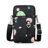 Nova Bolsa de Celular Transfronteiriça Bolsa Pequena Transversal Feminina Bolsa de Pano de Nylon com Zíper de Três Camadas Vertical de Mão Porta-Moedas de Braço