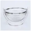 Cesta de Frutas de Acero Inoxidable Cesta Escurridora de Verduras para Cocina Plato de Frutas para Sala de Estar Hogareña Estante de Almacenamiento Escurridor Multifuncional