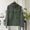 Chamarra con Capucha Serie Urbana CP Cross-Border COMPANY con Cordón Ajustable Corte Holgado Chaqueta de Trabajo