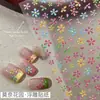 Monet Calcomanías para Uñas Flor Pequeña Concha Brillante Flor de Cinco Pétalos Colorida Relieve Tridimensional Calcomanías Nuevas para Decoración de Uñas Primavera y Verano