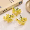 Cabeza de Flor Simulada Flor Estrella Azul de 9 Puntas Hecha a Mano DIY Cabeza de Flor Pequeña Decoración para Caja de Flores Tocados de Novia Accesorios para el Cabello