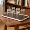 BnbNew Bandeja de Té con Drenaje Tapa de Madera Estilo Chino Mesa de Té de Lujo Ligero Bandeja para Juego de Té Kung Fu Portavasos