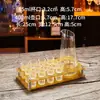 Juego de Decantador con Soporte para Vasos de Baijiu Rayado Retro Vasos para Licores de Uso Doméstico Soporte para Vasos Escarchado Chino Creativo