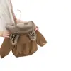 Estampa de Leopardo Diabinho! Jaqueta Grossa de Veludo Super Fofa para Meninas Outono e Inverno Moletom Quente