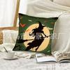 Fábrica direta de fronhas novas de Halloween transfronteiriças, decoração de quarto e sofá, fronha de linho com tema de fantasma e osso