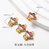 Accesorios Tradicionales para Joyería Hechos a Mano con Aleación Chapada en Oro de Alta Retención de Color, Gotas de Aceite, Dijes para Pulseras, Colgantes y Colgantes
