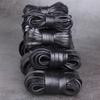 Cuerda de cuero negro de 2 mm de grosor, primera capa, pintada, cuerda de cuero cuadrada plana, tira de cuero plana, accesorios DIY, cuerda tejida