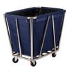 Carro de recogida de ropa sucia de acero inoxidable grueso para servicio de habitaciones de hotel, con cesta cónica