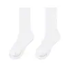 Calcetines deportivos de baloncesto para hombre, blancos puros, hasta la pantorrilla, con rizo en la planta, amortiguadores de impactos, absorben el sudor, transpirables, aptos para bádminton y tenis, calcetines de algodón hechos a medida