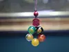 Pingente para Celular de Cinco Vias, Charme para Bolsa, Estilo Casal Chaveiro Ágata de Cinco Cores Estilo Chinês Zen Cinábrio de Alto Teor