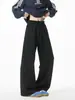 Calça Jogger Casual Masculina Estilo Americano Lisa Colorida Patchwork Moda Primavera e Verão Reta Perna Larga Solta Esportiva