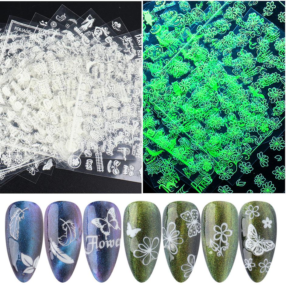 1-Uds-3D-verde-calcoman-a-lumi