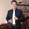 Roupas para Homens de Meia-Idade e Idosos 2026 Primavera e Outono Nova Jaqueta Casual Fina para Homens de Meia-Idade Gola Baseball Corte Amplo Roupa Externa Estilo Pai